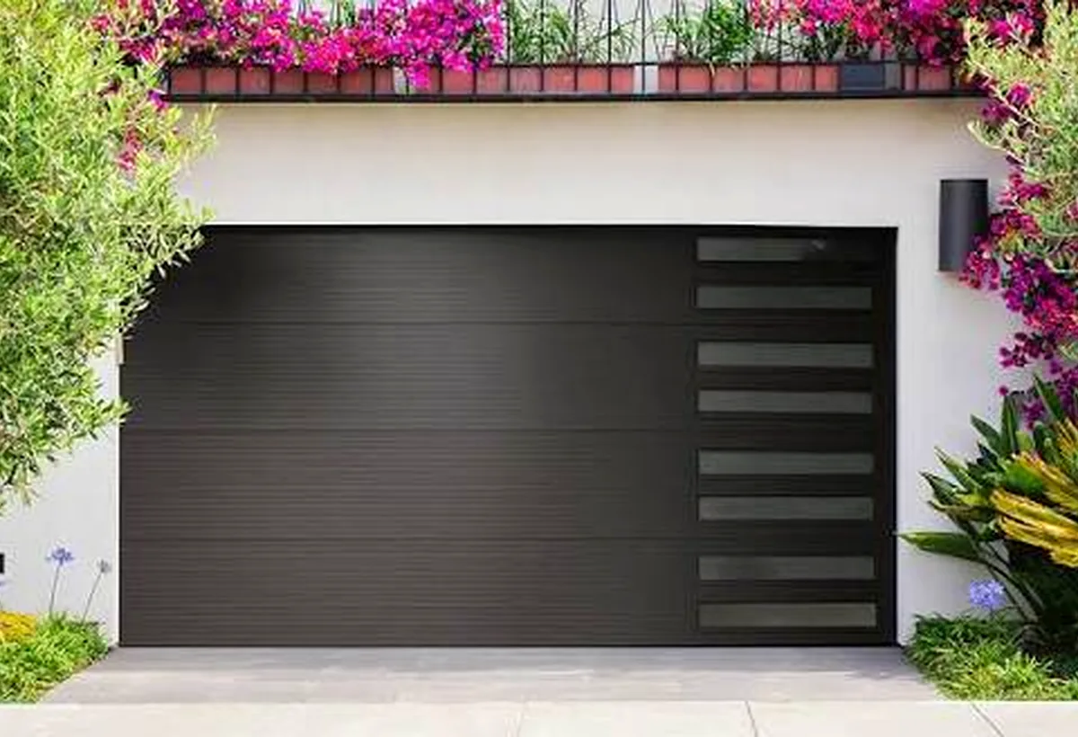 Modern Black Garage Door